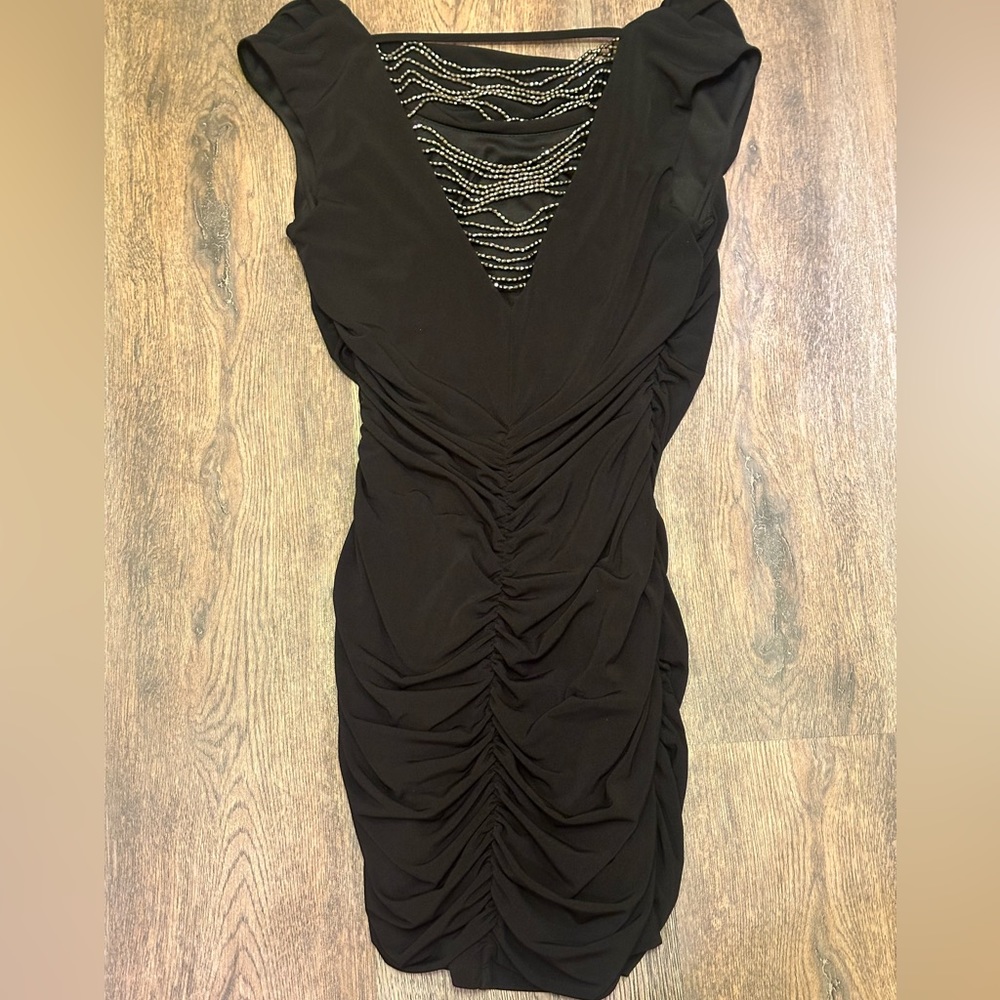 BCX Black Rouched dress